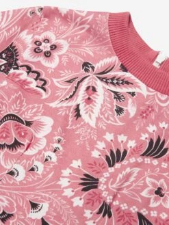 Etro Girls Floral Paisley Dress In Pink 9 Etro Girls Floral Paisley Dress In Pink -Monna Clothing Shop ETRS4015 ROSA LAMPONE AVORIO 4
