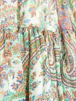 Etro Girls Paisley Woven Dress In Multicolour -Monna Clothing Shop ETRS4016 IVORY COLOURFUL 3