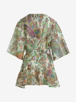 Etro Girls Paisley Beach Dress In Multicolour -Monna Clothing Shop ETRS4017 IVORY COLOURFUL 2