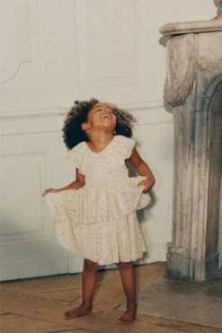 Girls Star Tulle Dress In Beige -Monna Clothing Shop FAIRY DRESS Dresses and skirts Woven KS6299 ETOILE MULTI BRAZILIAN SAND 4 jpg