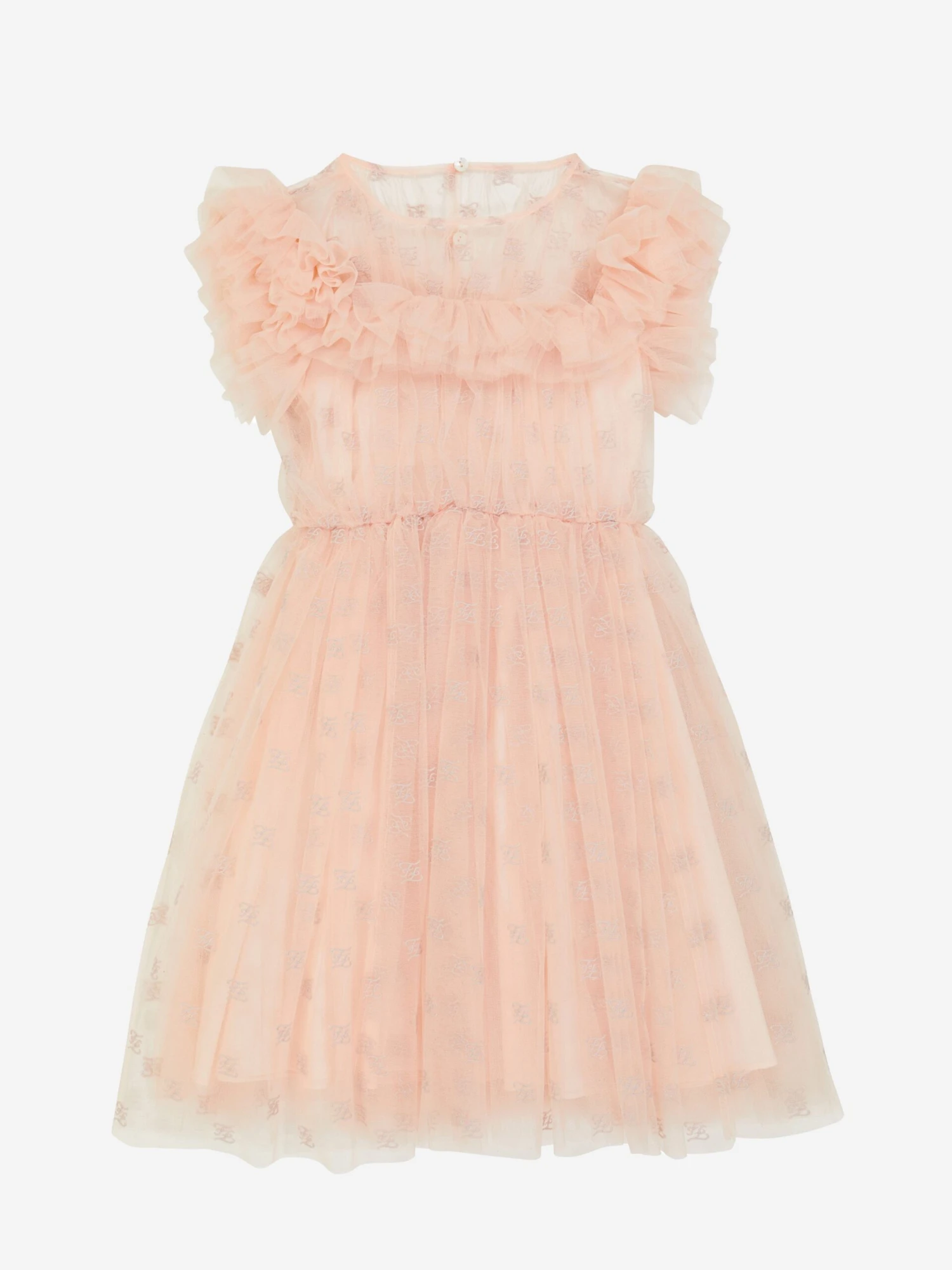 Girls Embroidered Tulle Dress 3 Girls Embroidered Tulle Dress