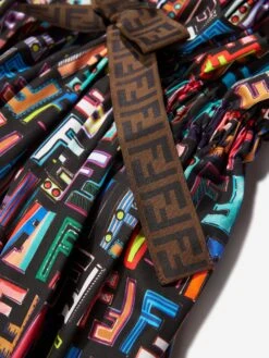 Girls FF Logo Print Dress -Monna Clothing Shop FENA2039 F0W0G 4