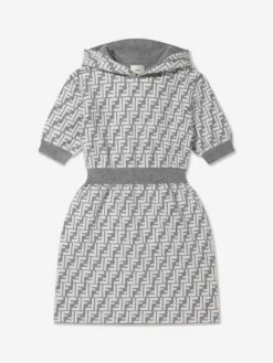Girls Cashmere Hooded FF Dress