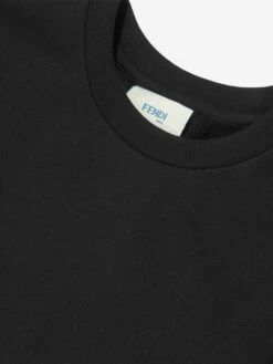 Girls FF Logo Waist Dress In Black 9 Girls FF Logo Waist Dress In Black -Monna Clothing Shop FENA3044 F1L13 4