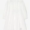 Girls FF Logo Dress In White -Monna Clothing Shop FENA3045 F0TU9 1