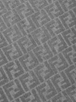 Baby Girls Wool FF Logo Dress In Grey -Monna Clothing Shop FENA3122 LIGHT GREY 4