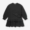 Girls Sweater Dress In Black 1 Girls Sweater Dress In Black -Monna Clothing Shop FENA3134 BLACK 1