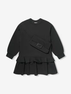 Girls Sweater Dress In Black