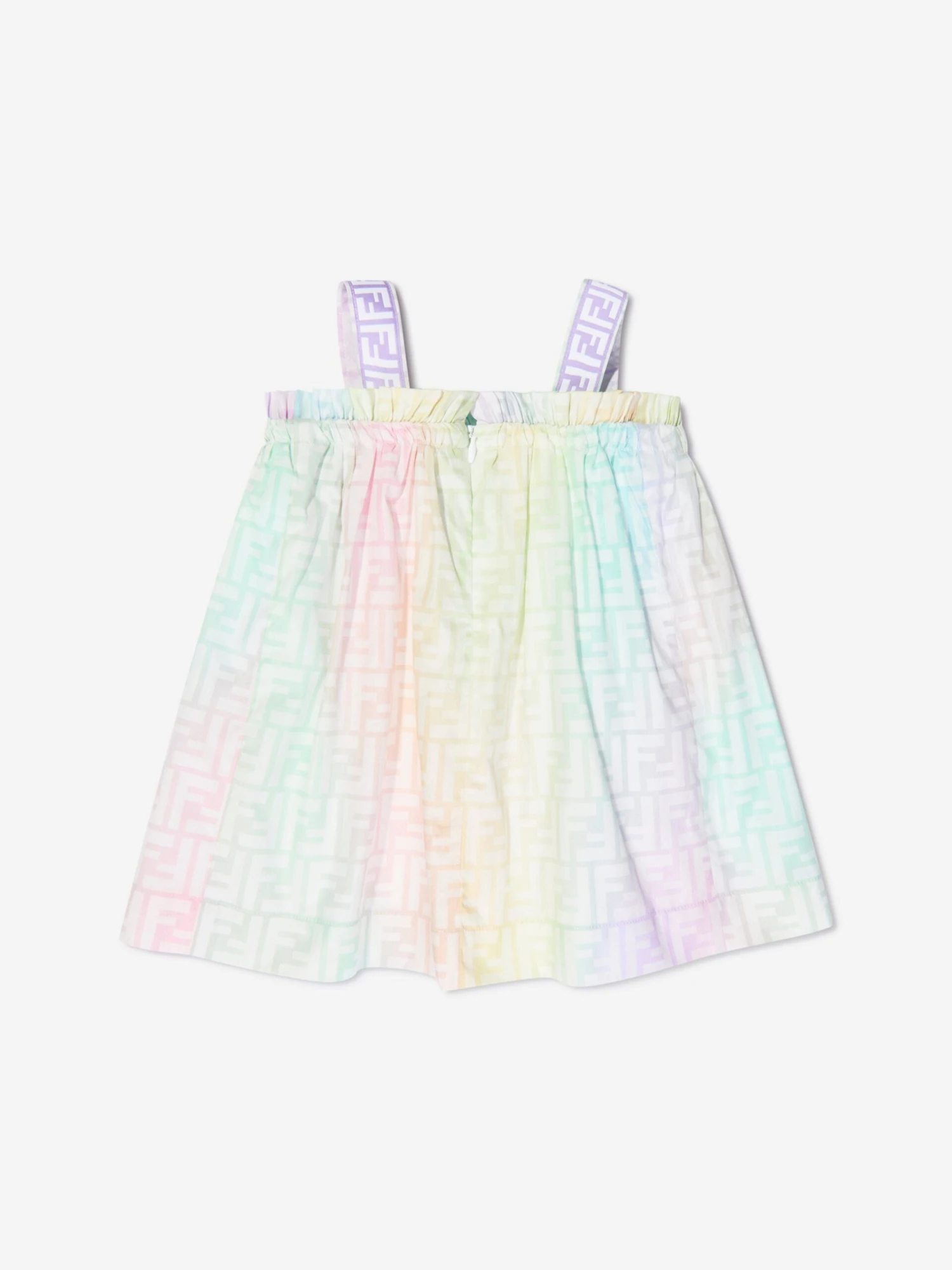 Baby Girls FF Logo Dress In Multicolour 4 Baby Girls FF Logo Dress In Multicolour - Image 2