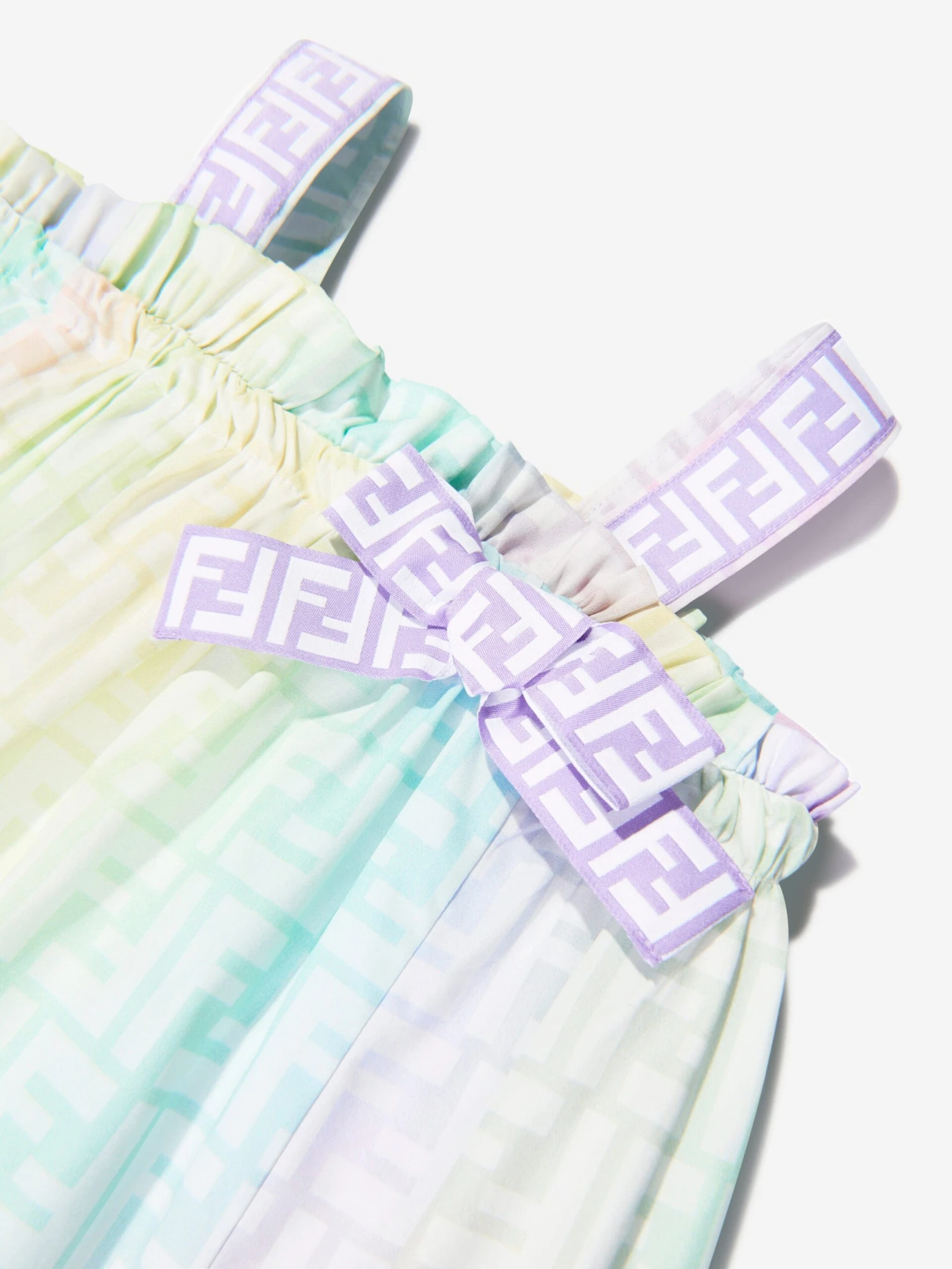 Baby Girls FF Logo Dress In Multicolour 5 Baby Girls FF Logo Dress In Multicolour - Image 3