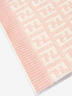 Girls Chenile FF Logo Dress In Pink -Monna Clothing Shop FENDI D54634 4