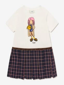 Girls 2 In 1 Tartan Skirt Dress