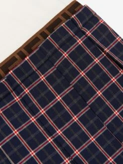 Girls 2 In 1 Tartan Skirt Dress -Monna Clothing Shop FENDI U90465 4