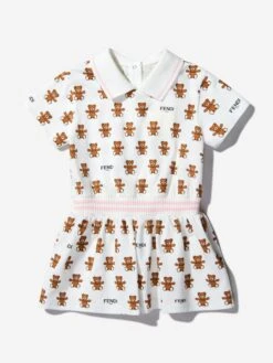 Baby Girls Cotton Teddy Bear Dress