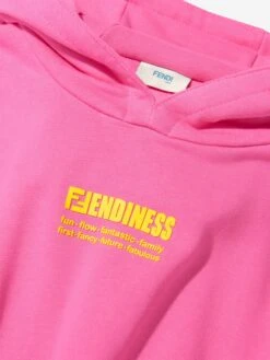 Girls Cotton Hooded Logo Dress -Monna Clothing Shop FENS2123 F081M 3