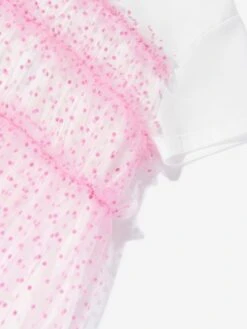 Baby Girls Jersey And Tulle Dress In Pink -Monna Clothing Shop FENS4001 GESSO HOLLYWOOD 4