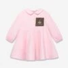 Baby Girls FF Logo Shirt Dress In Pink 1 Baby Girls FF Logo Shirt Dress In Pink -Monna Clothing Shop FENS4002 ROSA CONFETTO 1