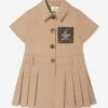 Baby Girls Logo Trench Dress In Beige -Monna Clothing Shop FENS4003 TRENCH 1