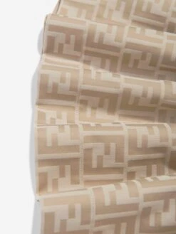 Baby Girls FF Jacquard Dress In Beige 16 Baby Girls FF Jacquard Dress In Beige -Monna Clothing Shop FENS4005 TRENCH 3