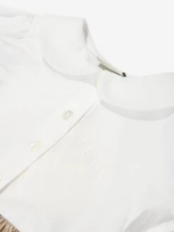 Baby Girls FF Jacquard Dress In Beige 17 Baby Girls FF Jacquard Dress In Beige -Monna Clothing Shop FENS4005 TRENCH 4