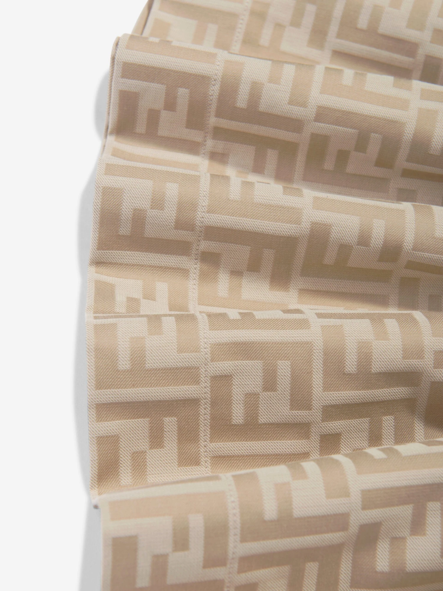 Baby Girls FF Jacquard Dress In Beige 5 Baby Girls FF Jacquard Dress In Beige - Image 3