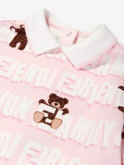 Baby Girls Teddy Graffiti Sweater Dress In Pink -Monna Clothing Shop FENS4006 ROSA BABY 4