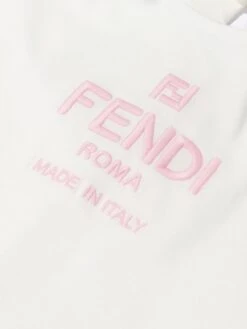 Girls Cotton Logo Dress In Pink -Monna Clothing Shop FENS4044 ROSA CONFETTO 3