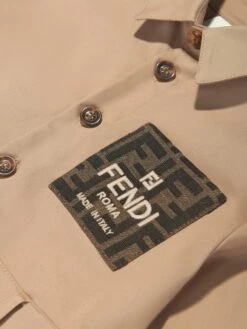 Girls Logo Trench Dress In Beige -Monna Clothing Shop FENS4045 TRENCH 3