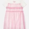 Girls Logo Tulle Dress In Pink
