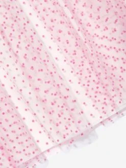 Girls Logo Tulle Dress In Pink -Monna Clothing Shop FENS4046 GESSO HOLLYWOOD 4