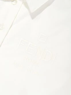 Girls FF Jacquard Dress In Beige -Monna Clothing Shop FENS4047 TRENCH 3