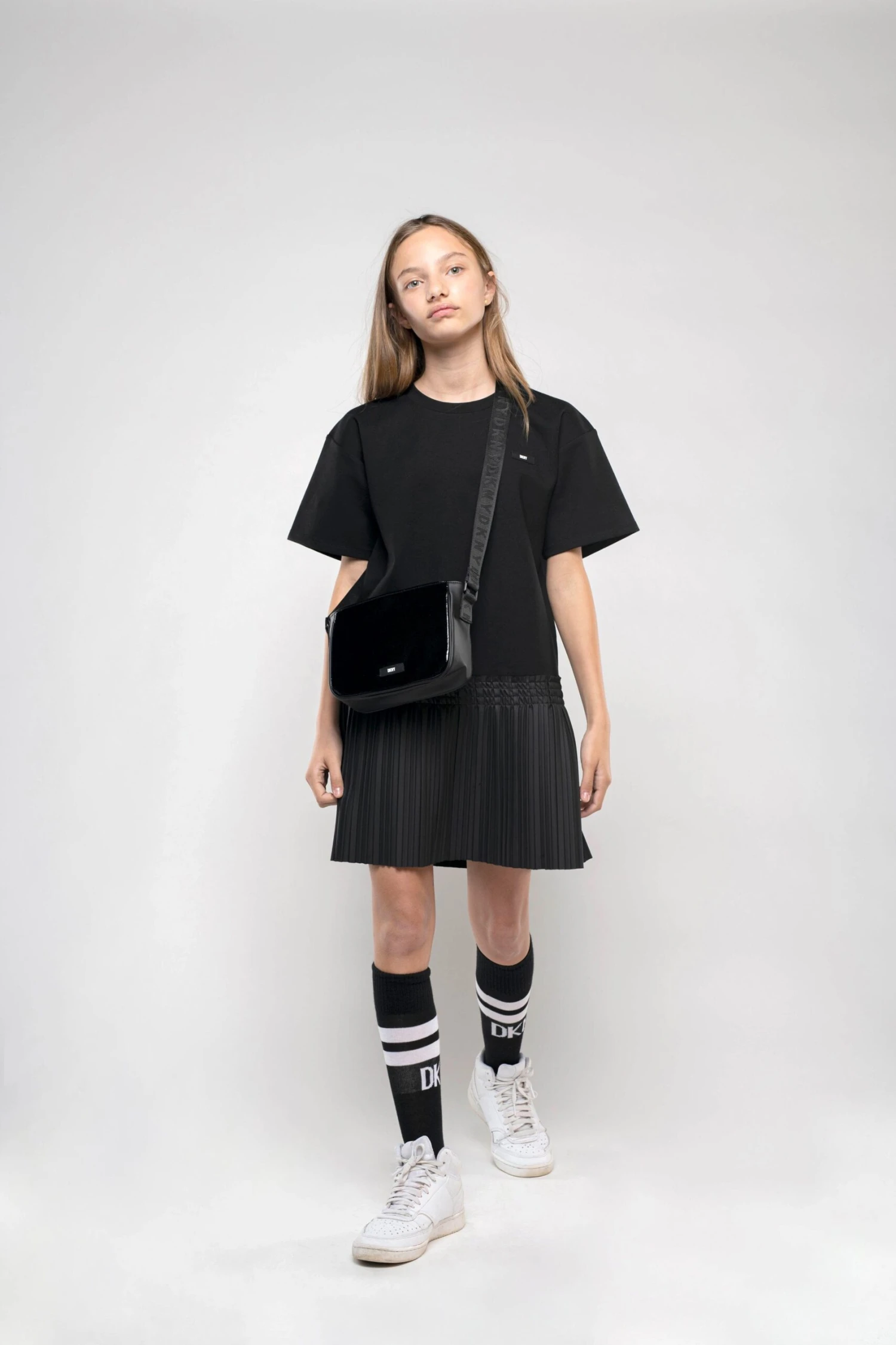 DKNY Girls Milano Dress In Black 4 DKNY Girls Milano Dress In Black - Image 2