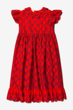 Girls GG And Stars Embroide Dress