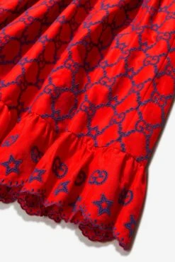 Girls GG And Stars Embroide Dress -Monna Clothing Shop GUCS2296 6414 3