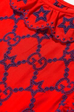 Girls GG And Stars Embroide Dress -Monna Clothing Shop GUCS2296 6414 4