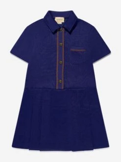 Girls Pocket Dress In Navy
