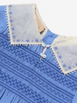 Girls GG Logo Dress In Blue -Monna Clothing Shop GUCS3114 4684 3