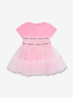 Guess Baby Girls Dress With Bloomers In Pink -Monna Clothing Shop GUES4010 THINK PINK 3