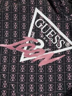 Guess Girls 4G Logo Sweater Dress In Black -Monna Clothing Shop GUES4031 BLACK 4G LOGO 3