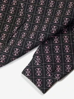 Guess Girls 4G Logo Sweater Dress In Black -Monna Clothing Shop GUES4031 BLACK 4G LOGO 4