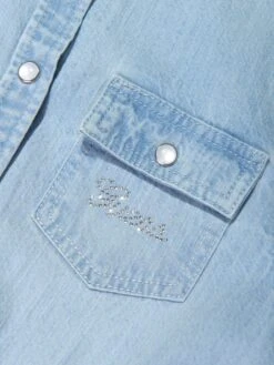 Guess Girls Chambray Floral Shirt Dress In Multicolour 8 Guess Girls Chambray Floral Shirt Dress In Multicolour -Monna Clothing Shop GUES4038 LIGHT BLUE CHERRY WA 3