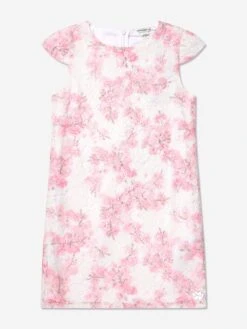 Guess Girls Cherry Blossom Lace Dress In White