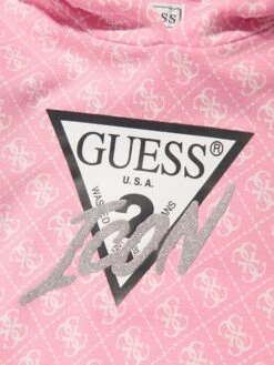 Guess Girls 4G Logo Sweater Dress In Pink -Monna Clothing Shop GUES4064 4G PINK 3