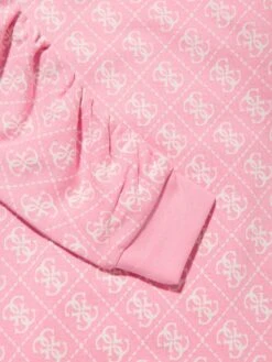 Guess Girls 4G Logo Sweater Dress In Pink -Monna Clothing Shop GUES4064 4G PINK 4