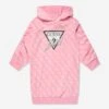 Guess Girls 4G Logo Sweater Dress In Pink -Monna Clothing Shop GUES4064 4G PINK 1