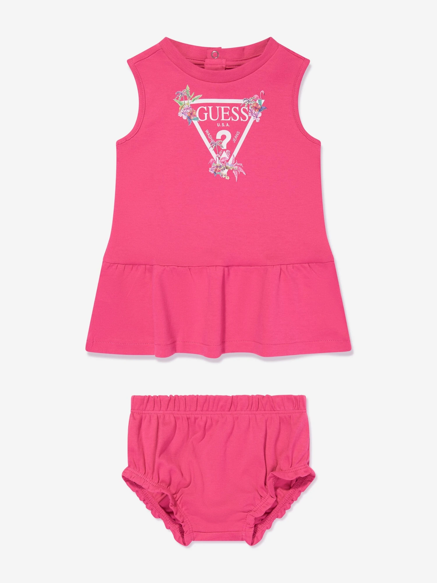 Guess Baby Girls Dress With Knickers In Pink 3 Guess Baby Girls Dress With Knickers In Pink