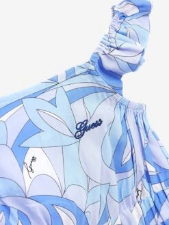 Guess Girls Abstract Sun Dress In Blue -Monna Clothing Shop GUES4158 ABSTRACT AZURE WHITE 3