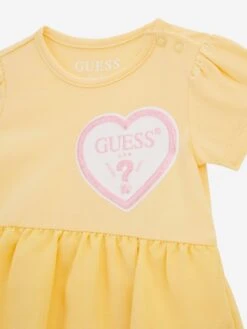 Guess Baby Girls Bodysuit Dress In Yellow -Monna Clothing Shop GUES4183 MARIGOLD YELLOW 3