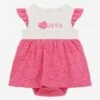 Guess Baby Girls Bodysuit Dress In Pink -Monna Clothing Shop GUES4185 SCARED PINK 1