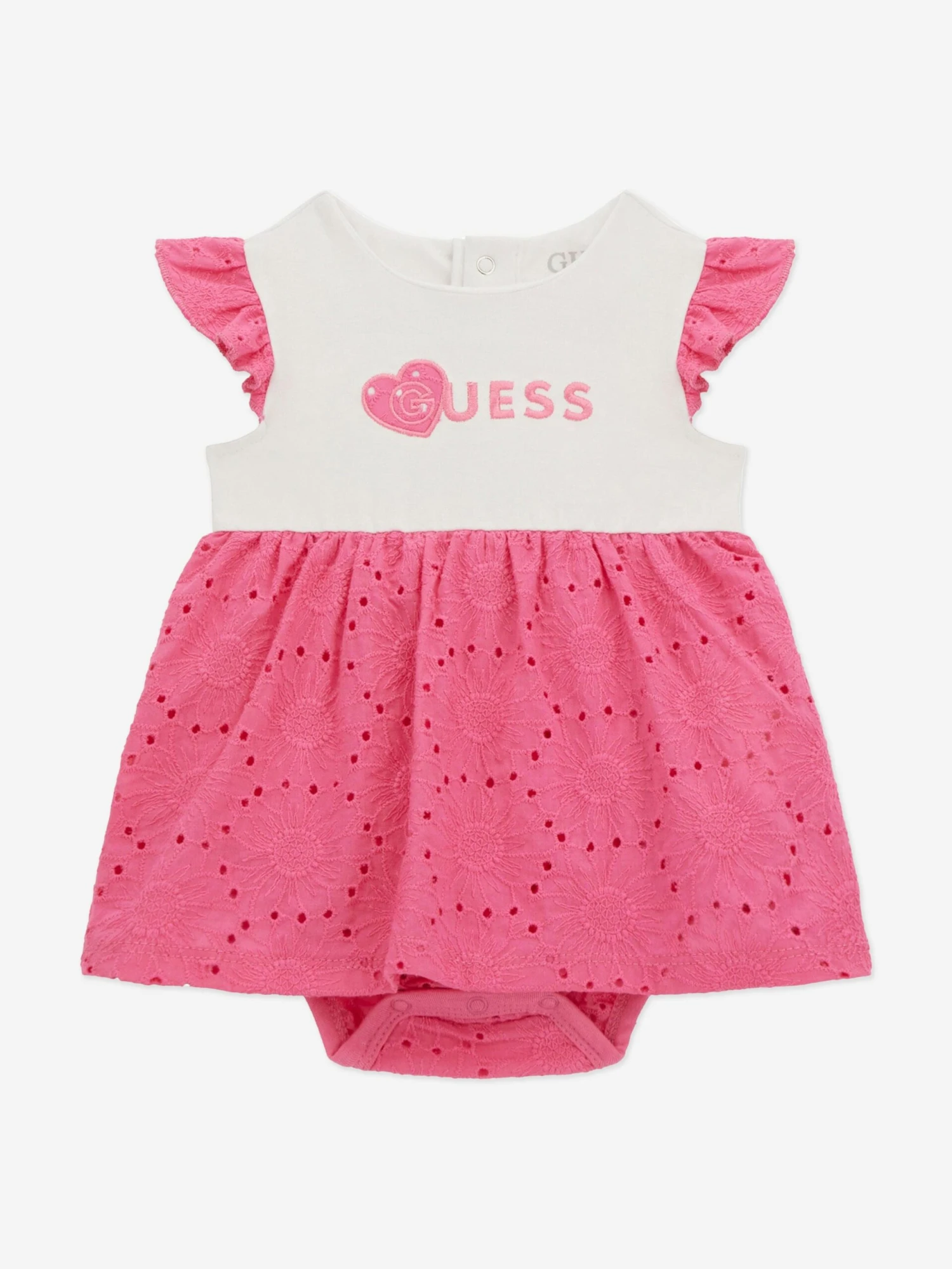 Guess Baby Girls Bodysuit Dress In Pink 3 Guess Baby Girls Bodysuit Dress In Pink